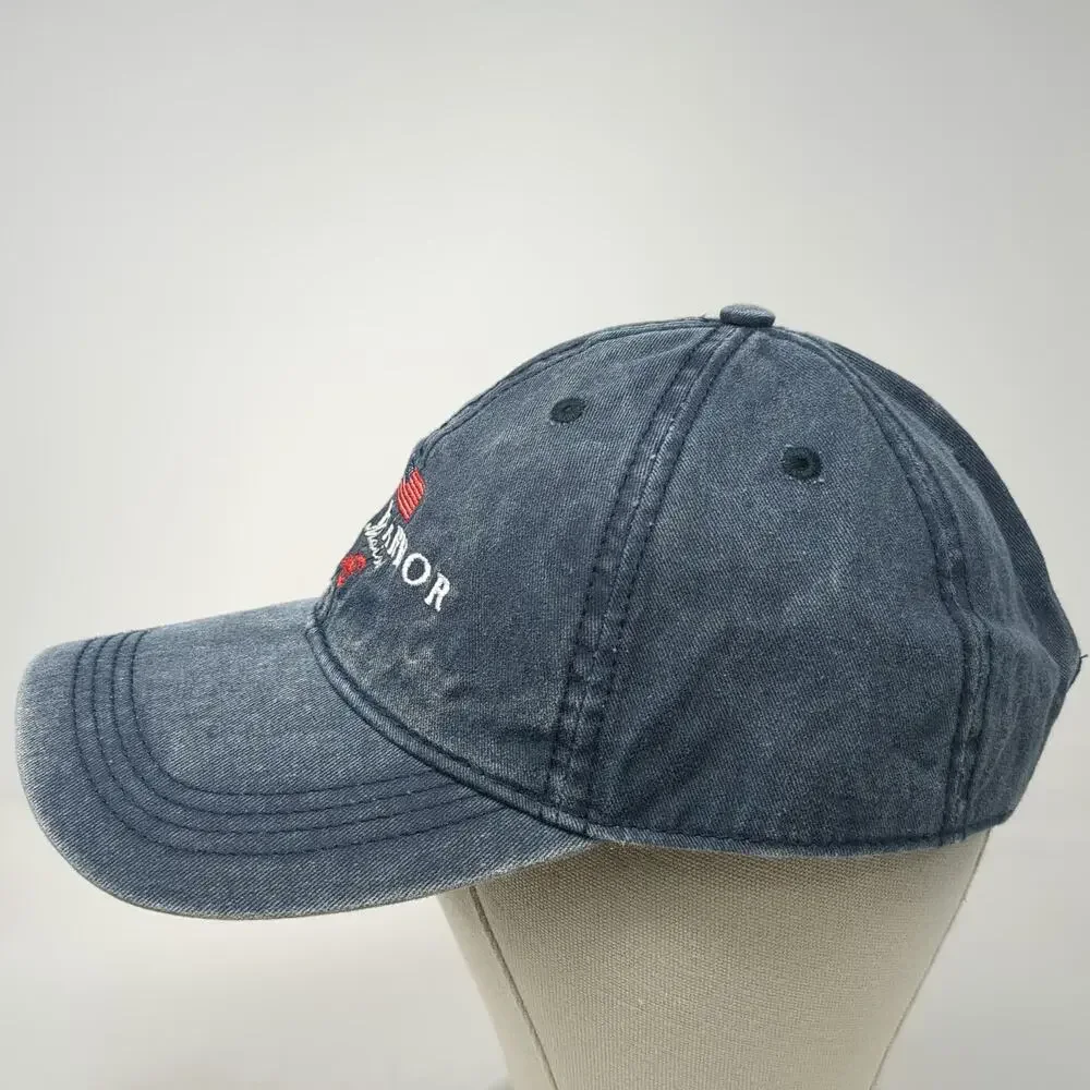 Mountain Baseball Cap Blue One Size Bar Harbor Maine Lobster American Flag Hat